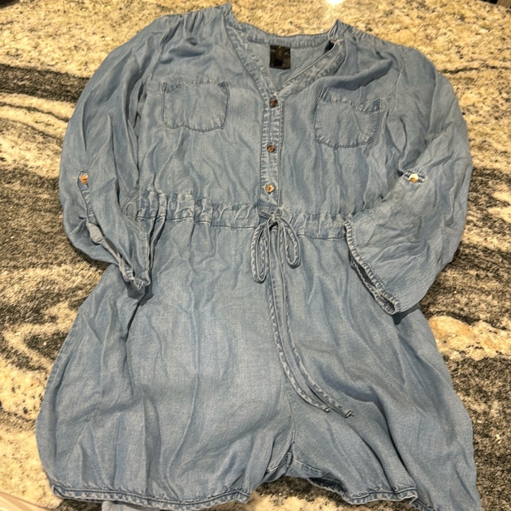 Denim romper worn once